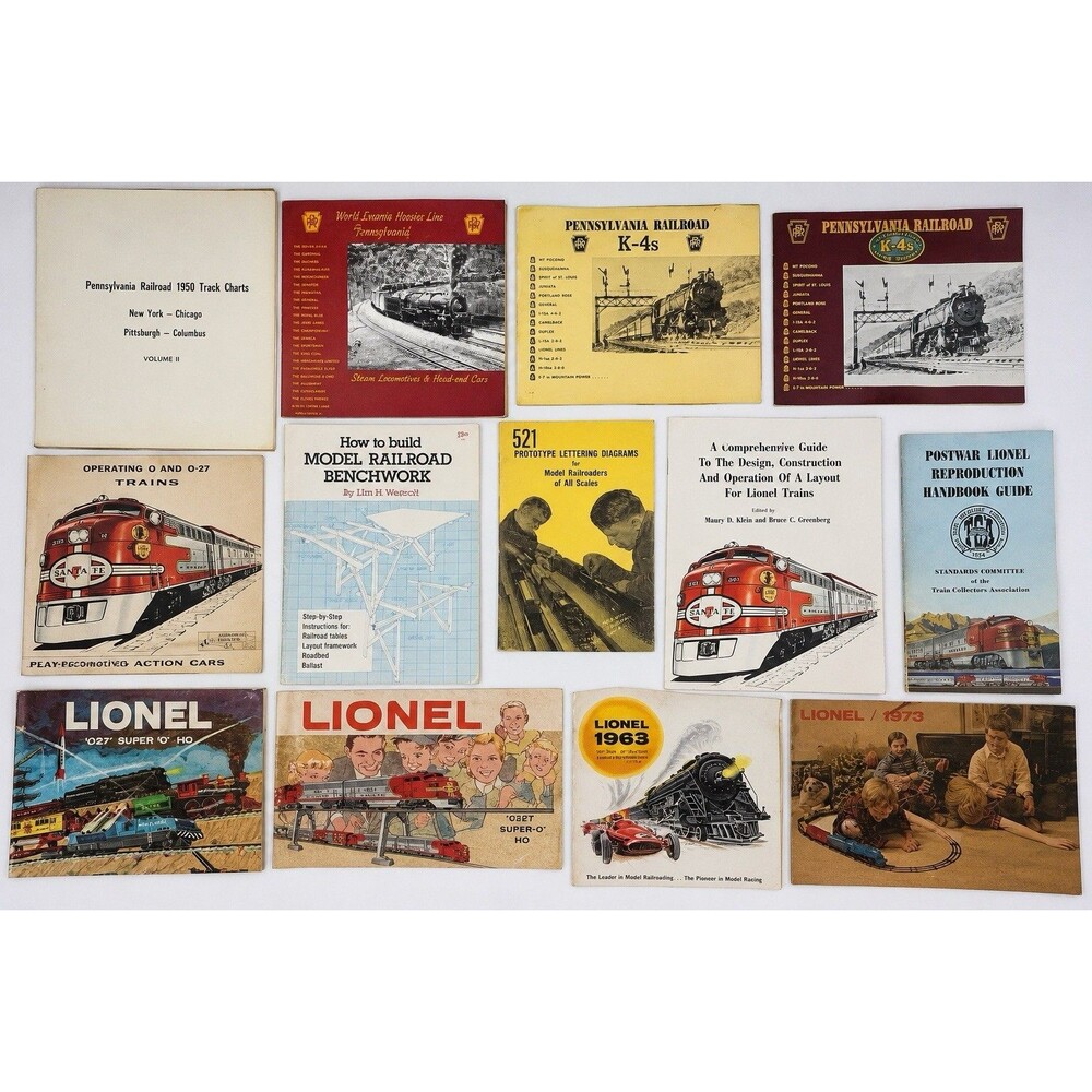 Vintage Lionel Train Catalogs Model Railroad Books Guides Track Plans Lot
